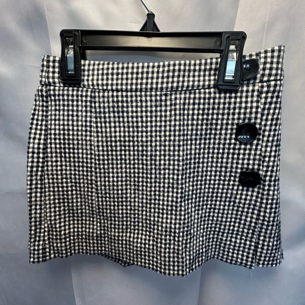 Zara Monochrome Gingham Mini Skirt